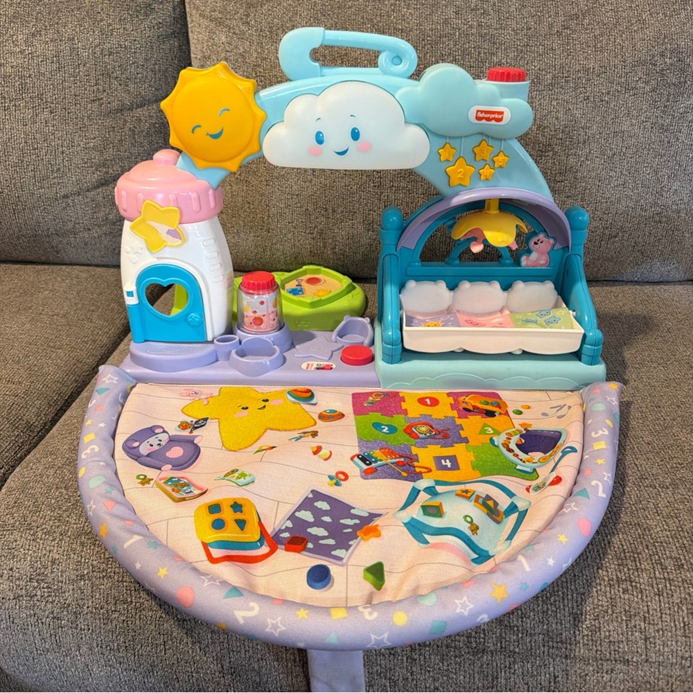 Fisher-Price Little People 1-2-3 Babies Play Date Fold & Play Playset Only WORKS
